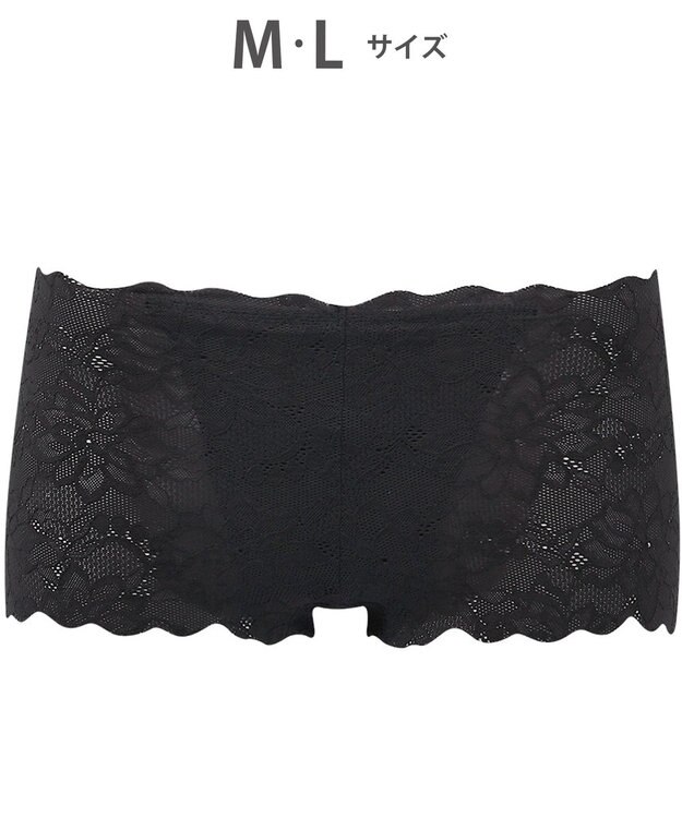 WACOAL ショーツ 【GOCOCi ゴコチ】 CGG297とペア 肌あたりのやさしいレース アウターにひびきにくい はきこみ丈あさめ レディース PGG197 /ワコール ブラック