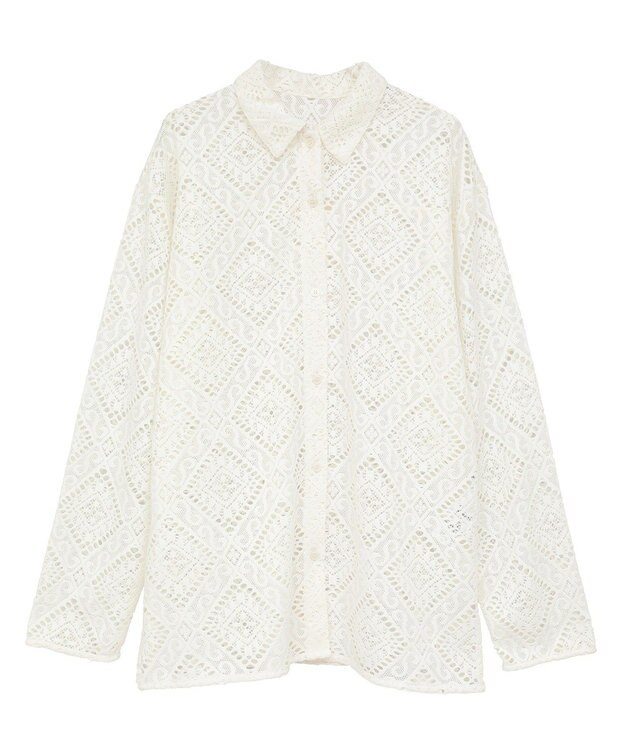 AMERICAN HOLIC レース長袖シャツ Ivory