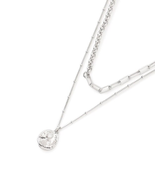 23区 【WEB&一部店舗限定】アシンメトリーチェーンコイン ネックレス シルバー系