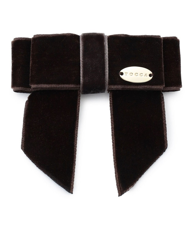 TOCCA 【ブローチ取り外し可】VELVET RIBBON FURTIPPET ティペット ベージュ系