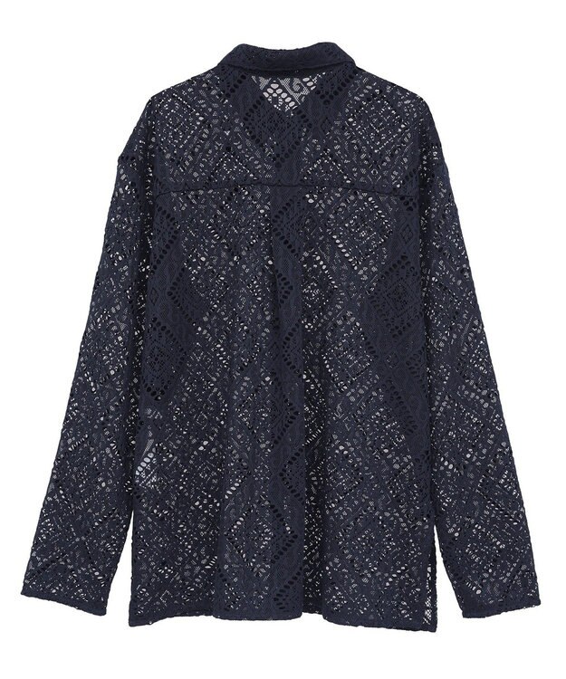 AMERICAN HOLIC レース長袖シャツ Navy