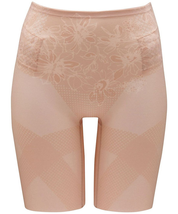 WACOAL 【SUHADA 肌リフトSTEP 】 ガードル ロング丈 はいて歩いて、カロリー消費アップをめざそう クロス構造 ジャストウエスト スハダ GRC486 /ワコール ピーチ