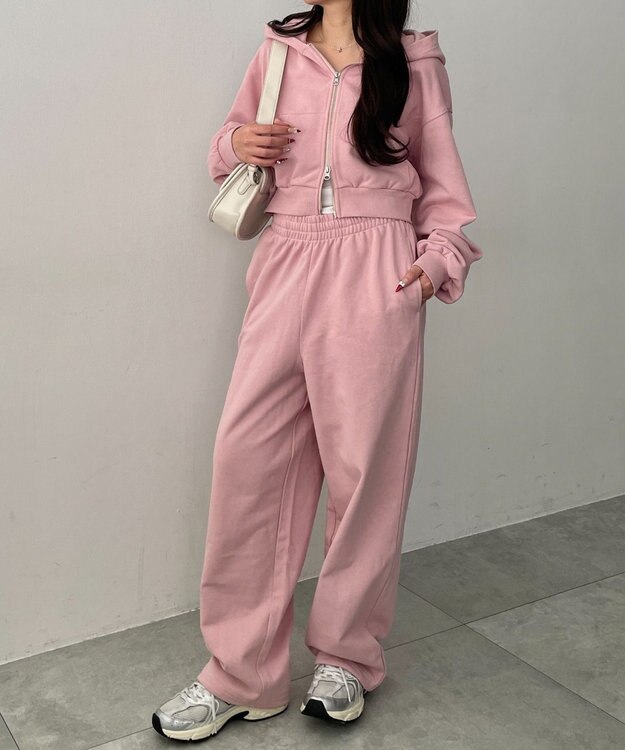 WEGO ショートZIPパーカー ピンク