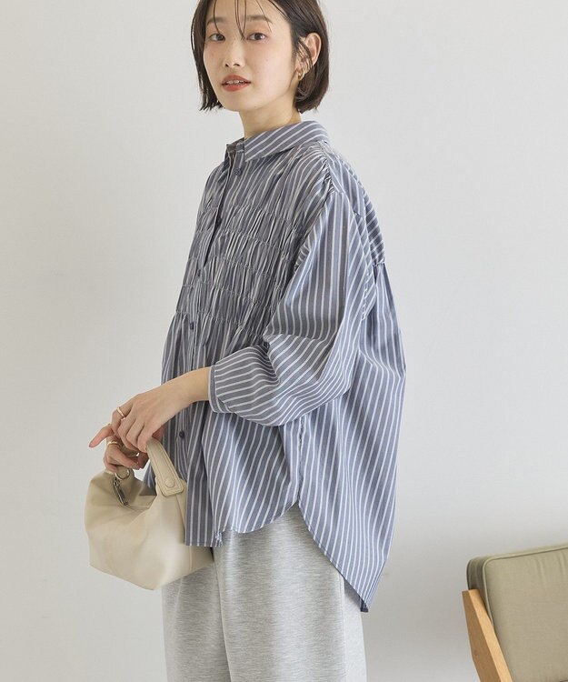 AMERICAN HOLIC シャーリングシャツ Stripe Navy