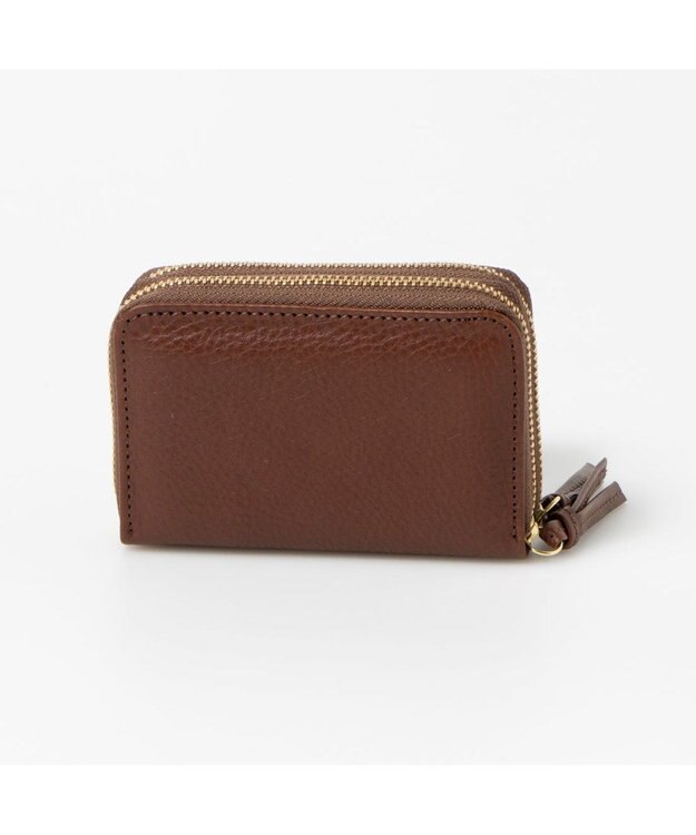 UNBILLION ペルケ perche / イタリアンレザー・ジャバラカードキーケース チョコ