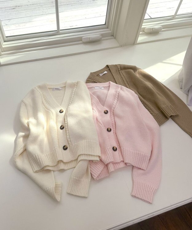 Feroux ゆるニット カーディガン アイボリー系