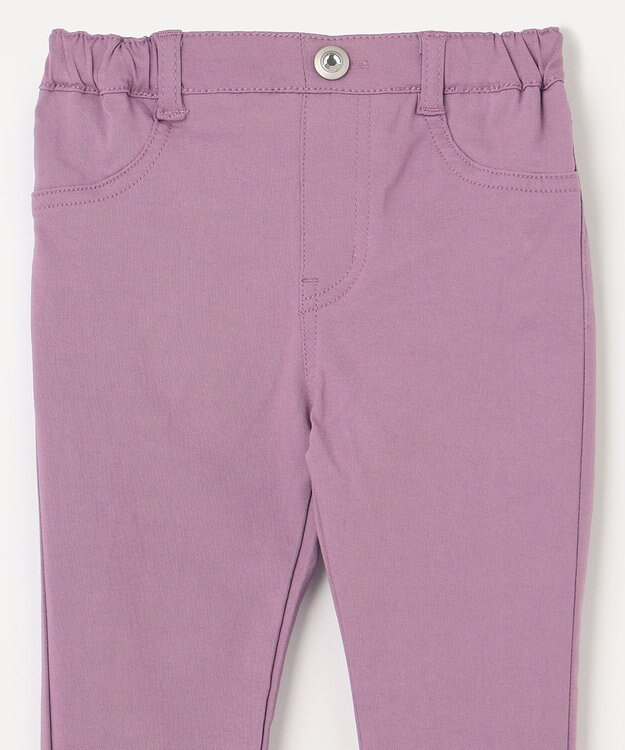 ANY KIDS 裾リボンストレート パンツ ラベンダー