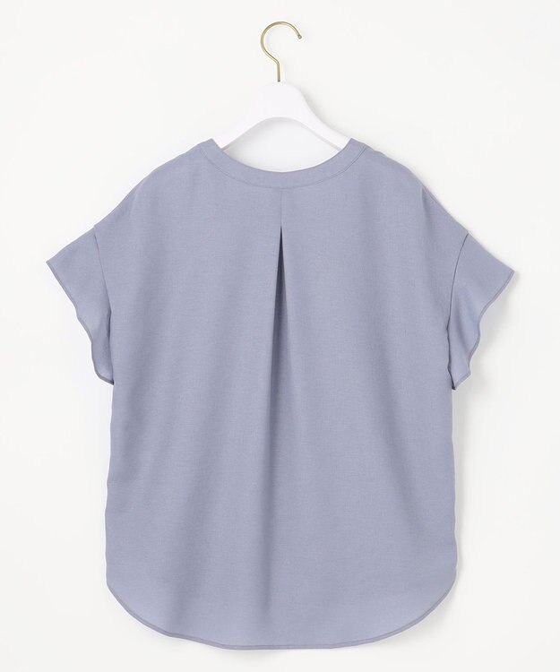 ANY SIS 【美人百花6月号掲載】スムージーポリエステル ブラウス ライトブルー