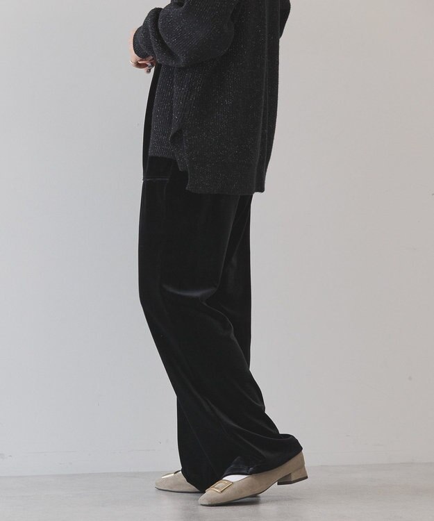 AMERICAN HOLIC ベロアベイカーリラックスパンツ Black