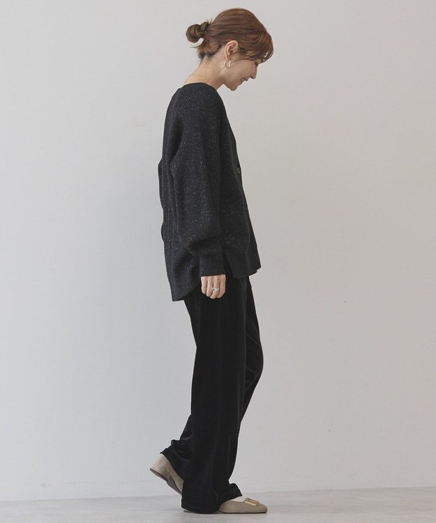 AMERICAN HOLIC ベロアベイカーリラックスパンツ Black