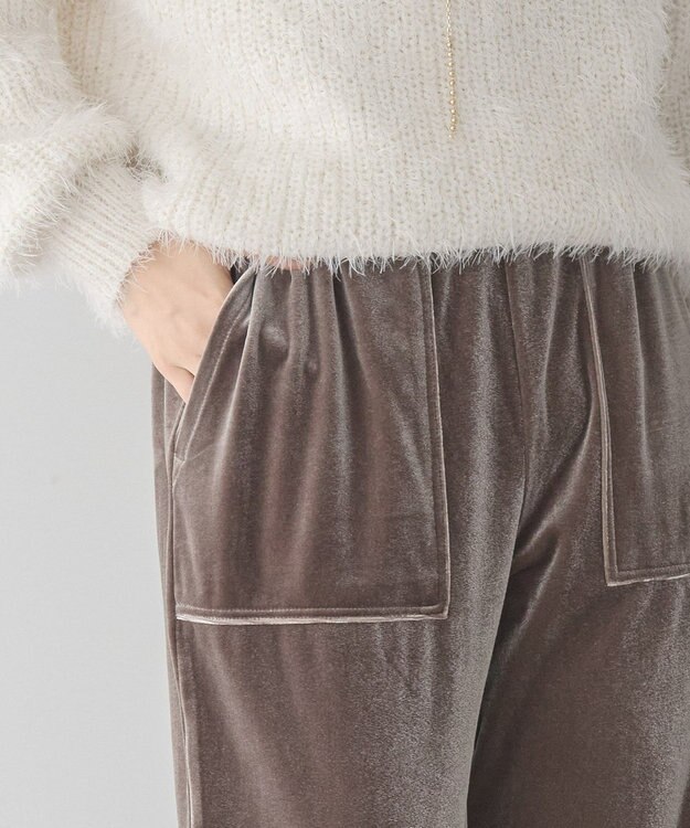 AMERICAN HOLIC ベロアベイカーリラックスパンツ Mocha