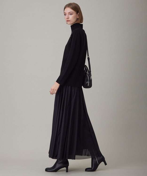 ICB 【洗える】ハイゲージチュール スカート ブラック系