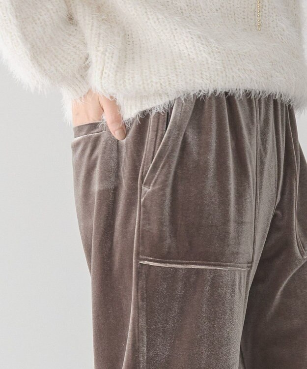 AMERICAN HOLIC ベロアベイカーリラックスパンツ Mocha