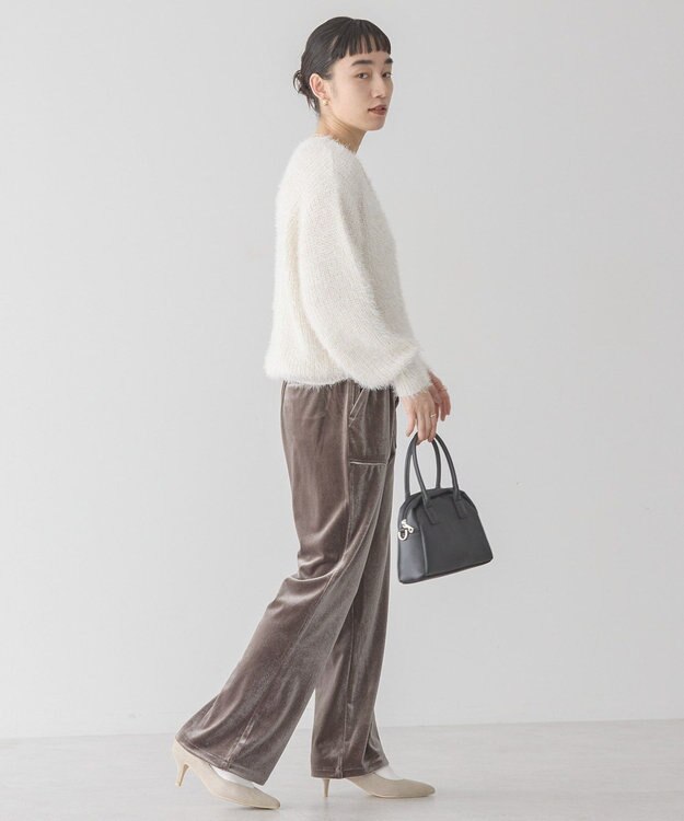 AMERICAN HOLIC ベロアベイカーリラックスパンツ Mocha