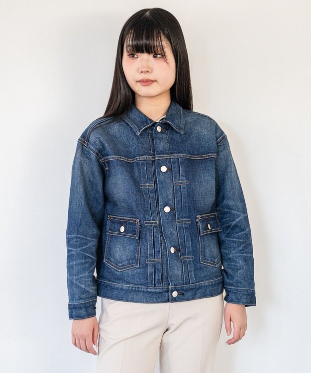 caqu modern jacket type 2nd. デニムジャケット USED WASH 3years