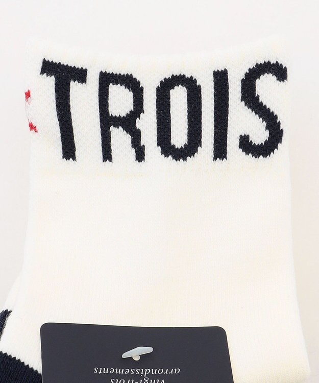 23区GOLF 【WOMEN】ロゴラインハーフソックス 15cm ホワイト系