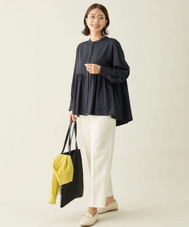 ANY エニィファンクションペプラムブラウス スレート