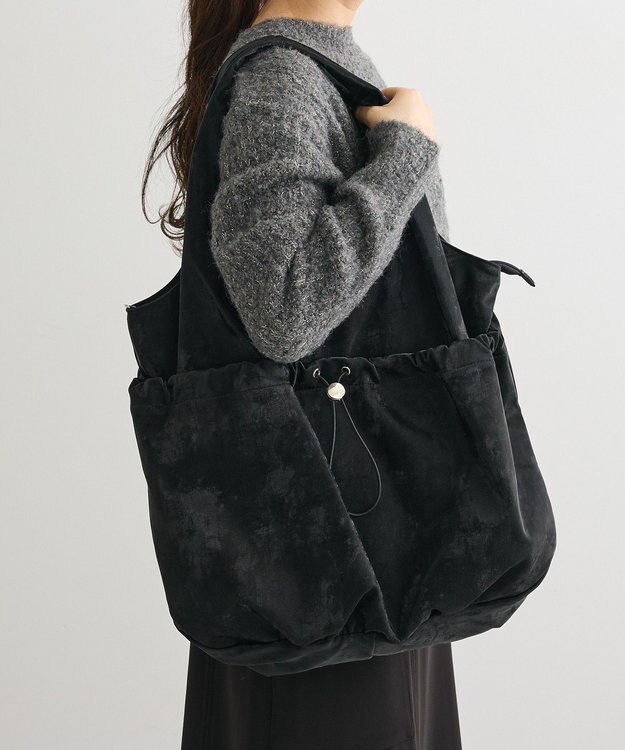 Green Parks ａｎｄｍｉｋｋａ．合皮ドロストバルーンバック Black