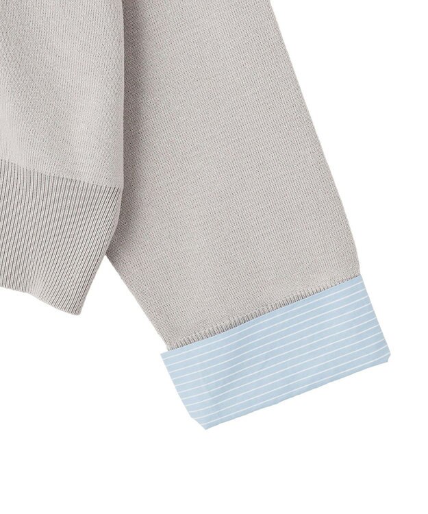 earth music&ecology フェイクレイヤードカーディガン Light Gray