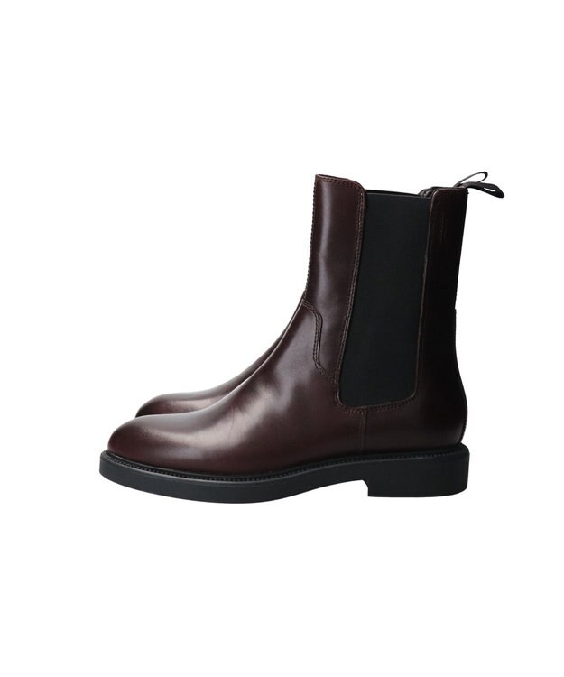 INTER-CHAUSSURES 【VAGABOND】ラウンドトウサイドゴアショートブーツ ダークブラウン