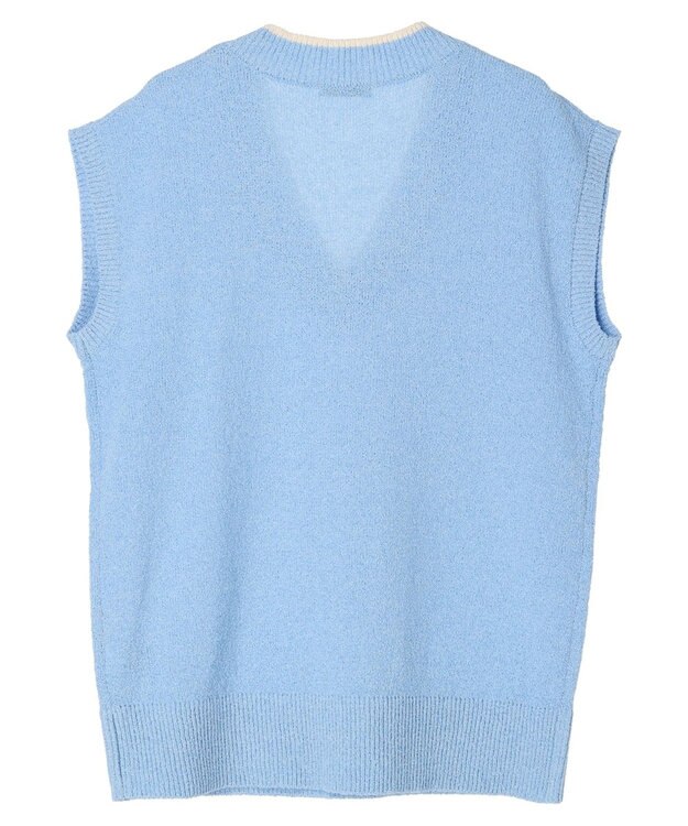 earth music&ecology ミニブークレＶネックベスト Blue