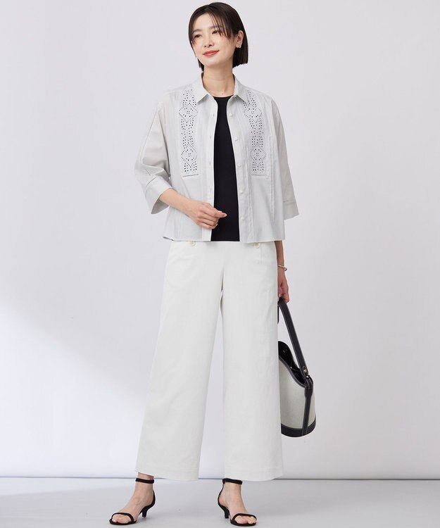 J.PRESS LADIES 【WEB限定カラーあり・洗える】FINE SLEEVELESS ニット タンクトップ ブラック系