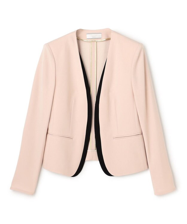 BEIGE， 【セットアップ対応】CINDY / ダブルカラージャケット Nude x Black