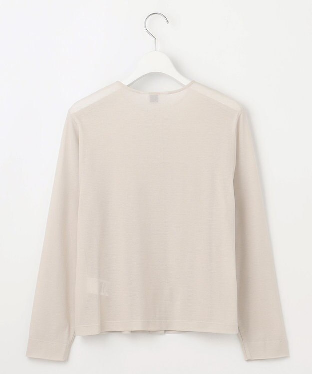 J.PRESS LADIES L シアータックフライス カーディガン ライトグレー系