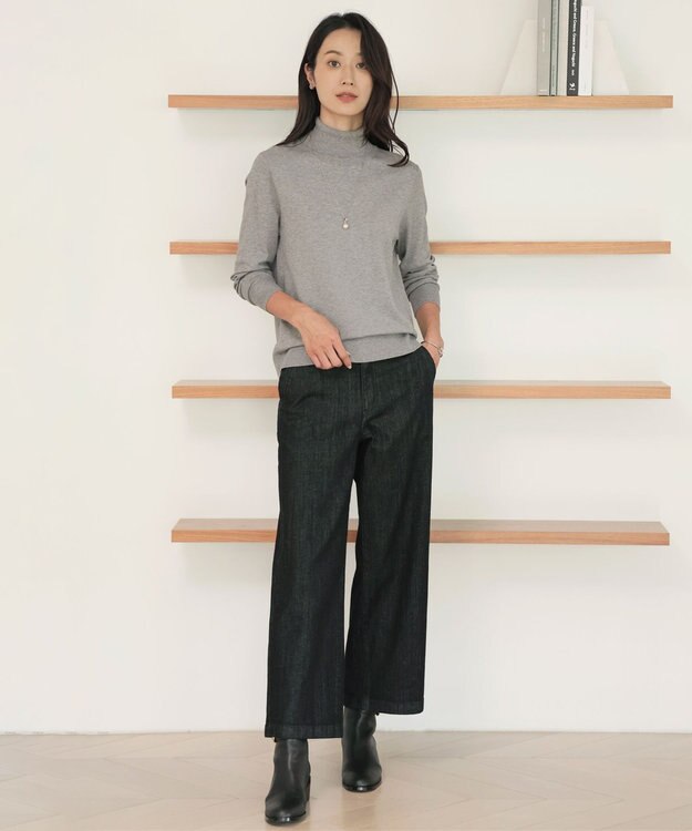 J.PRESS LADIES L 【ご好評につき新色追加！・WEB限定カラーあり・洗える】PRINCE タートルネック ニット トップグレー系