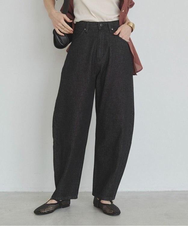 WEGO 【ANGIE VINTAGE/SMLサイズ展開】カーブデニムパンツ ブラック