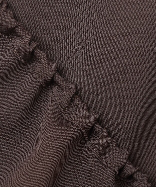 ICB L 【接触冷感・UVケア・吸水速乾・防シワ・洗える】 ドレープツイル ブラウス チョコレート系