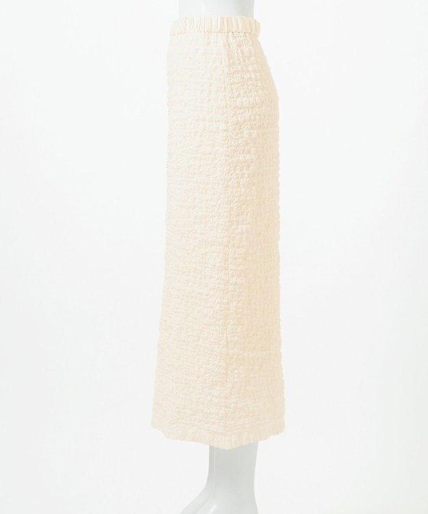 23区 L 【GOLD LABEL】シュリンクレース スカート ベージュ系