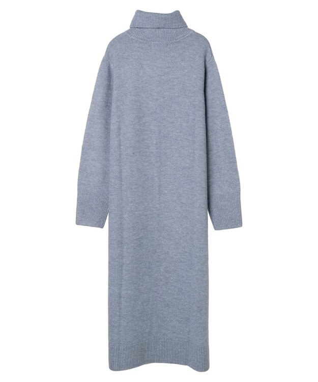 Green Parks タートルニットワンピース Sax