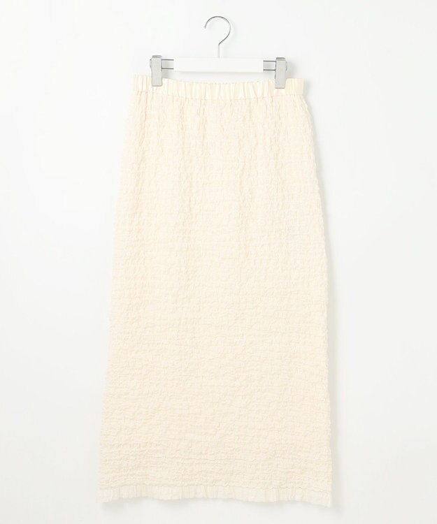 23区 L 【GOLD LABEL】シュリンクレース スカート ベージュ系