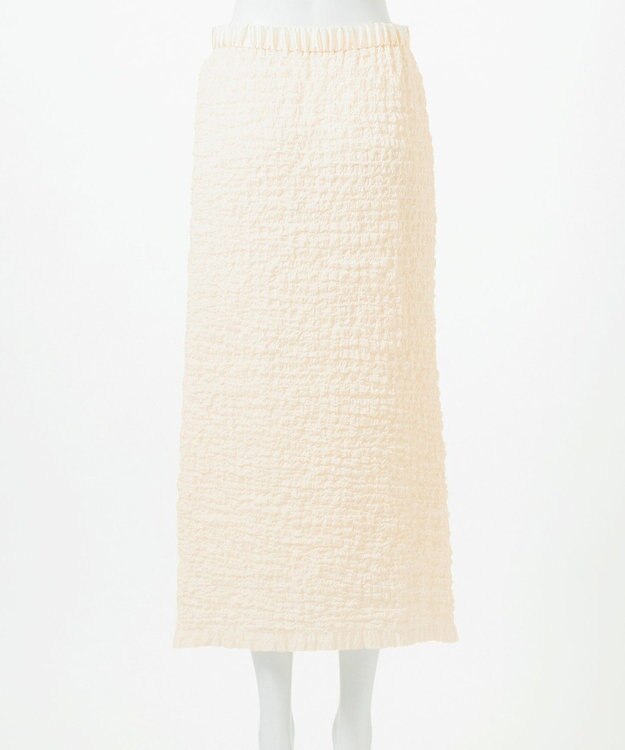 23区 L 【GOLD LABEL】シュリンクレース スカート ベージュ系