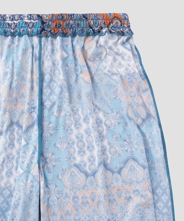 San-ai Resort（三愛水着楽園） ロングパンツセット水着　9M・11L　【Coral veil（コーラルヴェール）】 ブルー