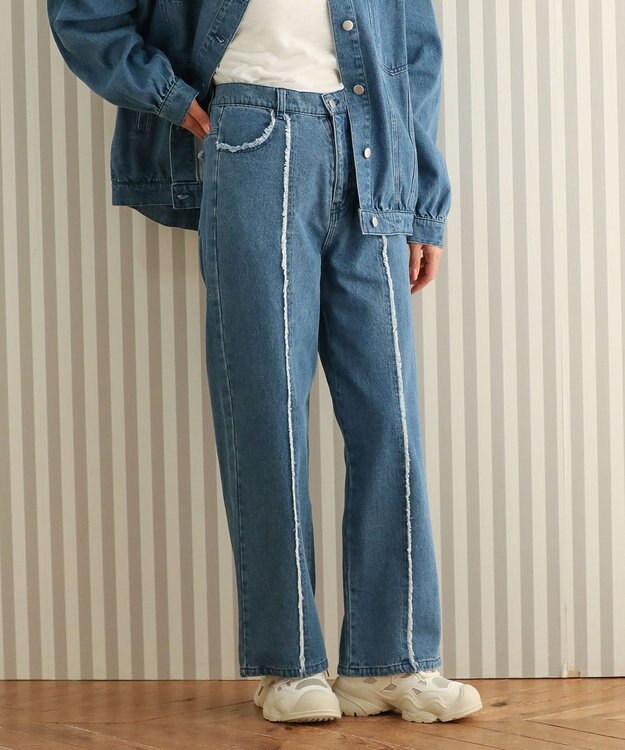 Green Parks ・ＤＯＵＢＬＥ　ＦＬＡＧＳ　センターフリンジラインデニ Indigo