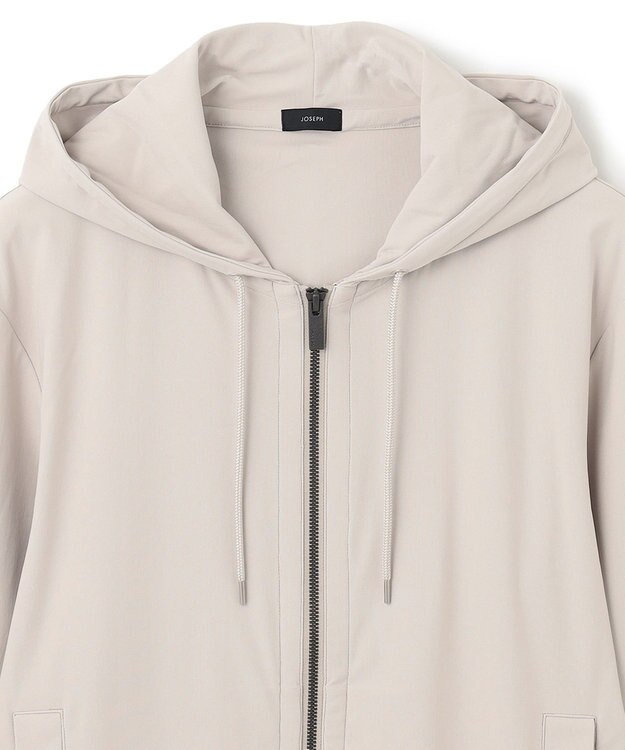 JOSEPH HOMME メリルナイロンポンチ　ZIPUPパーカー ライトグレー系