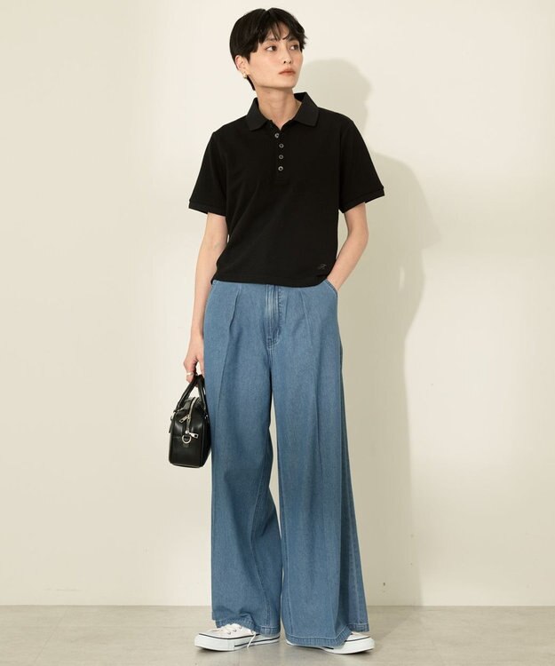 AMERICAN HOLIC ライトオンススーパーワイドデニム Light Indigo