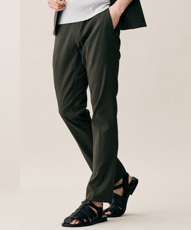 JOSEPH ABBOUD 【キングサイズ・ウエストも伸びる!・ストレッチ】 ハイパワーピケストレッチ パンツ 26SSモデル グレー系