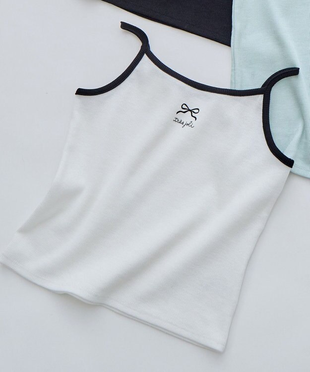 ANY KIDS テレコ キャミソール オフホワイト