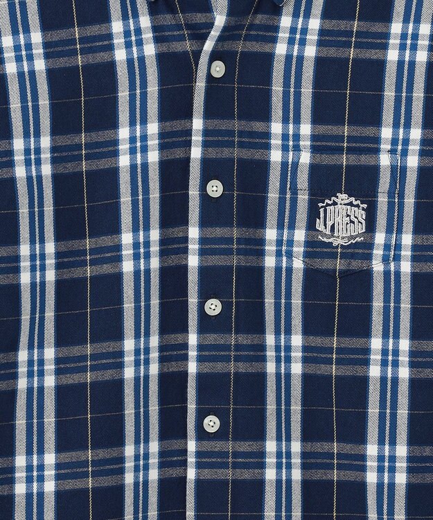 J.PRESS KIDS 【140-170cm】ストライプ＆チェック シャツ ネイビー系チェック