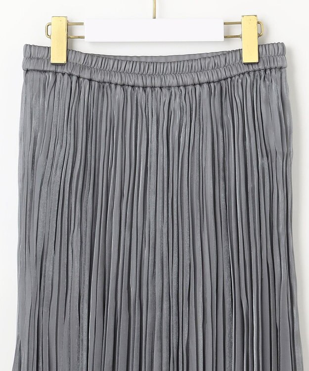 ANY SIS 【洗える】オーロラプリーツ スカート シルバーグレー