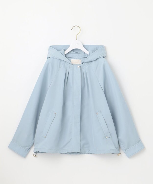 ANY SIS 【撥水・UVカット・花粉ガード】2WAYラグランフーディ ブルゾン スカイブルー