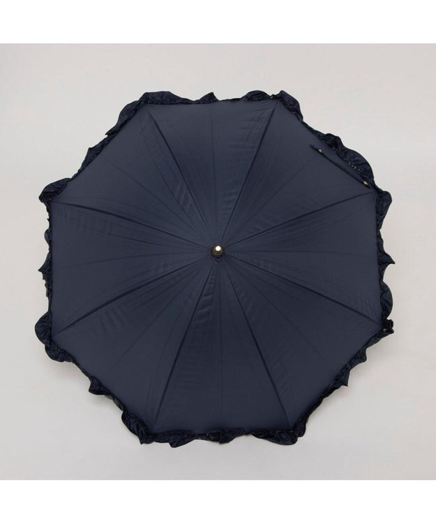 UNBILLION カシュネ cachenez / 【晴雨兼用】【日傘】 UV カット率99％以上 PUビッグフリルショートパラソル ネイビー