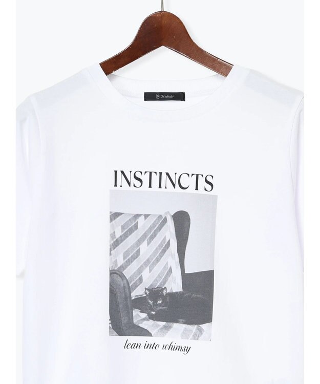 Te chichi アソートネコフォトスタンダードTシャツ ブラック