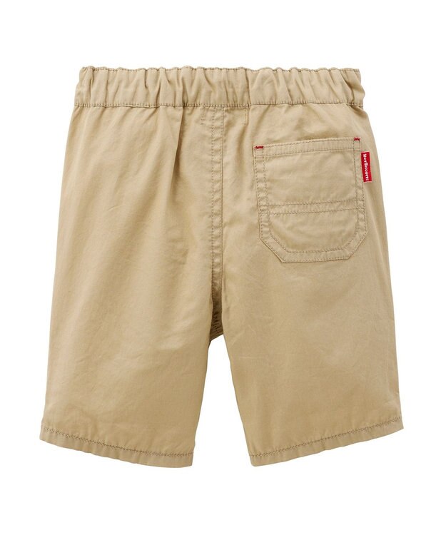 MIKI HOUSE HOT BISCUITS 【80-120cm】 ワッペン 6分丈 ハーフパンツ ベージュ