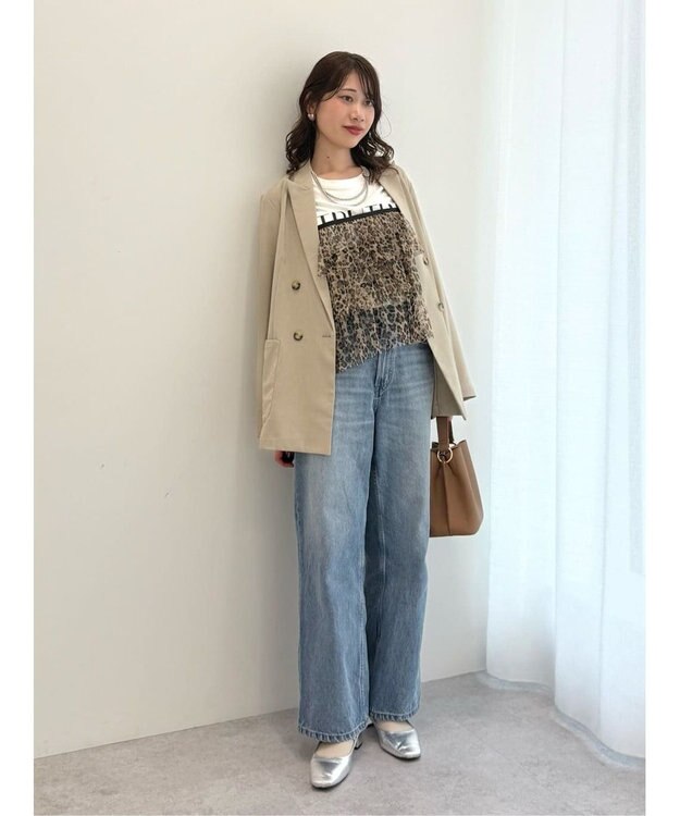 AMERICAN HOLIC ティアードチュールキャミソール Leopard