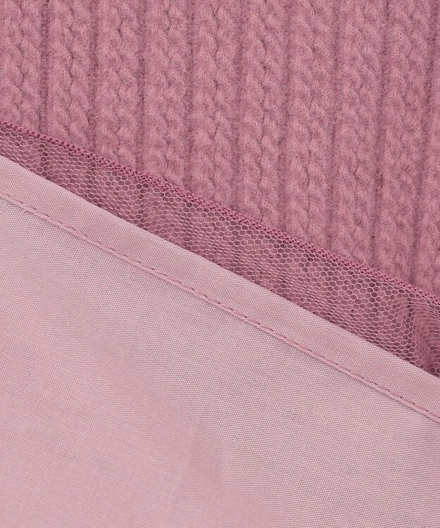 ANY KIDS 表起毛 レースアップ チュニック ピンク