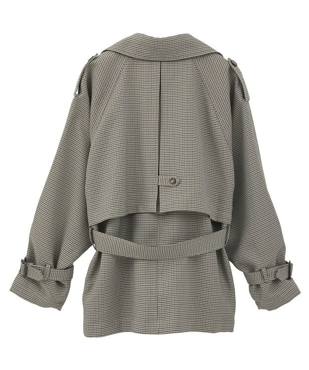 CRAFT STANDARD BOUTIQUE オーバサイズショートトレンチコート ガンクラブチェック